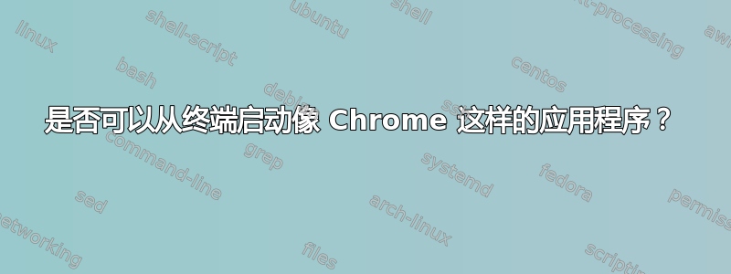 是否可以从终端启动像 Chrome 这样的应用程序？