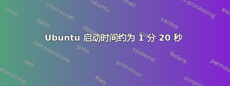 Ubuntu 启动时间约为 1 分 20 秒