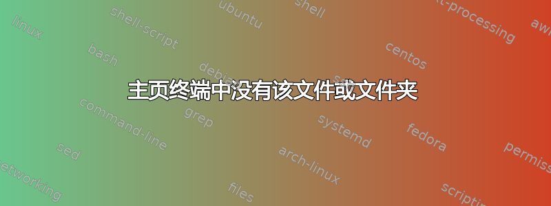 主页终端中没有该文件或文件夹