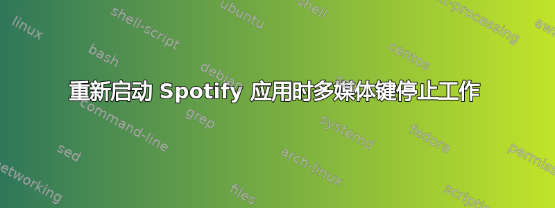 重新启动 Spotify 应用时多媒体键停止工作