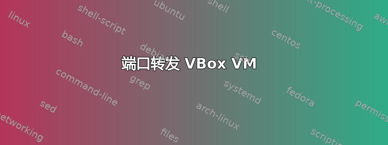 端口转发 VBox VM 