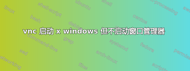 vnc 启动 x windows 但不启动窗口管理器