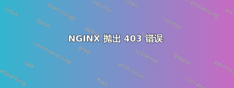 NGINX 抛出 403 错误