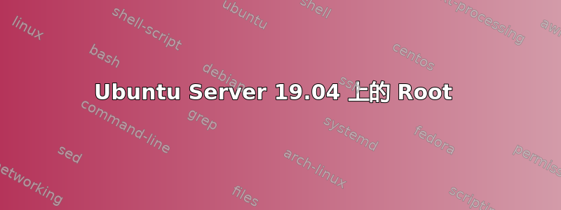 Ubuntu Server 19.04 上的 Root 