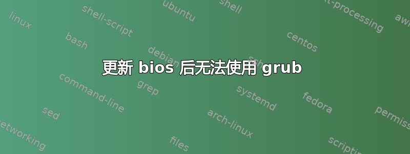 更新 bios 后无法使用 grub