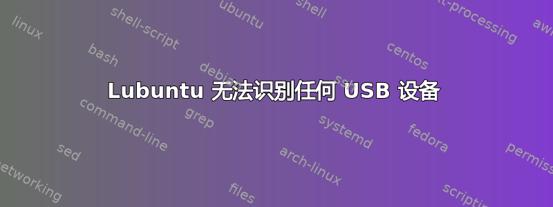 Lubuntu 无法识别任何 USB 设备