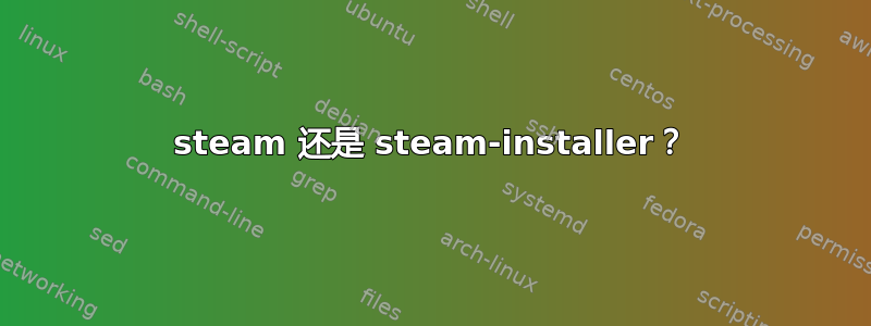 steam 还是 steam-installer？