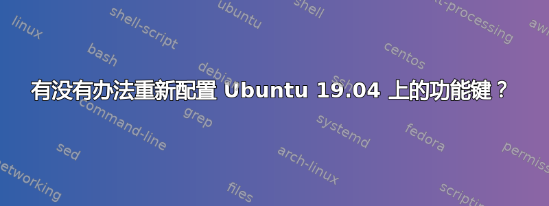 有没有办法重新配置 Ubuntu 19.04 上的功能键？