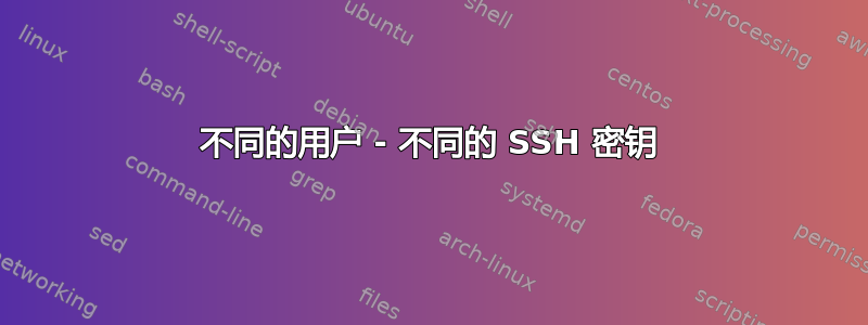 不同的用户 - 不同的 SSH 密钥