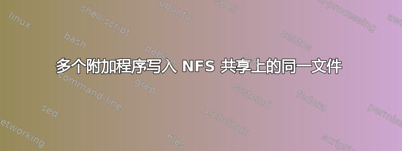 多个附加程序写入 NFS 共享上的同一文件