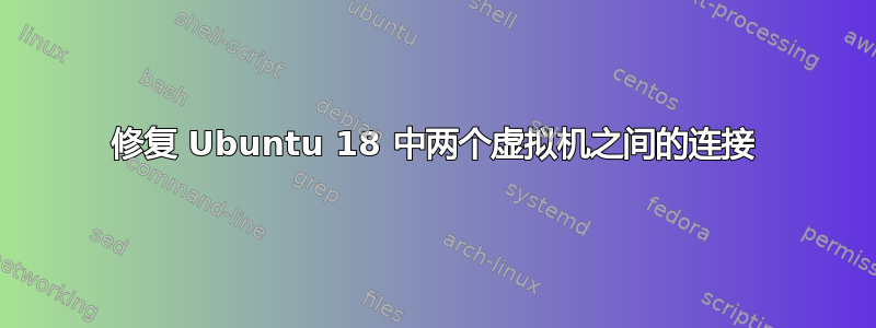 修复 Ubuntu 18 中两个虚拟机之间的连接