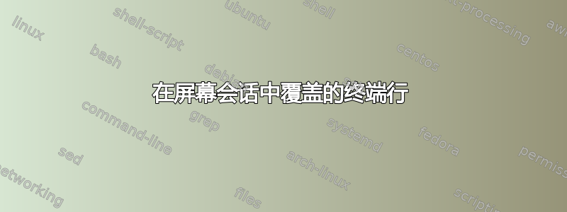 在屏幕会话中覆盖的终端行