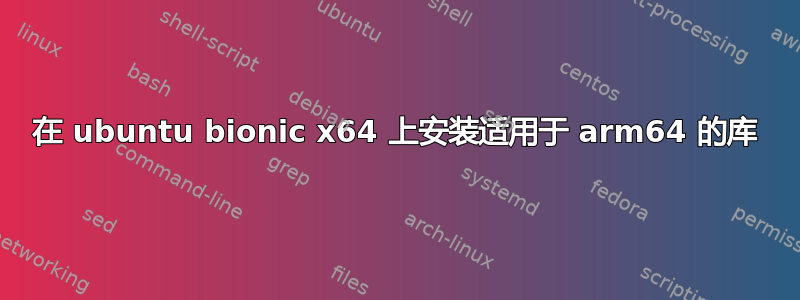 在 ubuntu bionic x64 上安装适用于 arm64 的库