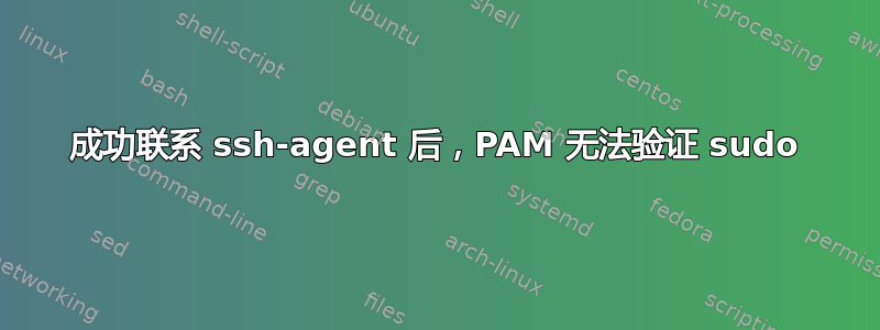 成功联系 ssh-agent 后，PAM 无法验证 sudo