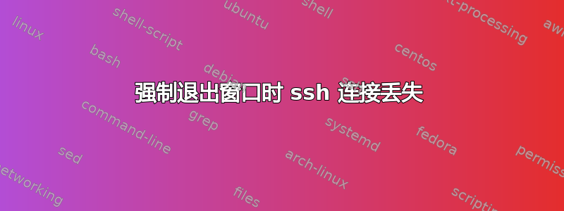 强制退出窗口时 ssh 连接丢失