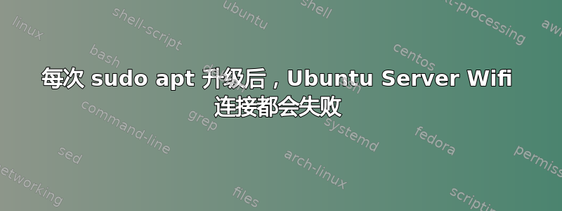 每次 sudo apt 升级后，Ubuntu Server Wifi 连接都会失败