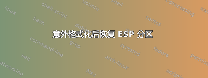 意外格式化后恢复 ESP 分区