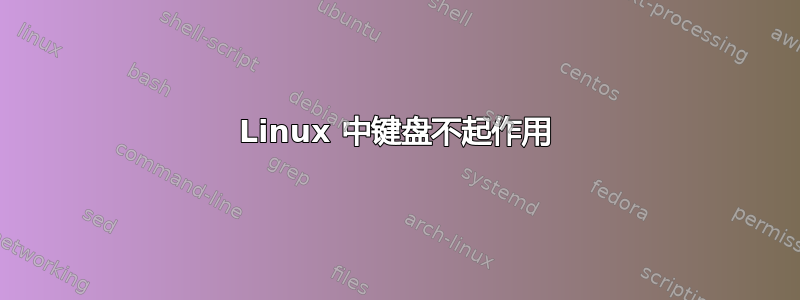 Linux 中键盘不起作用