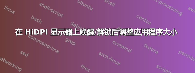 在 HiDPI 显示器上唤醒/解锁后调整应用程序大小