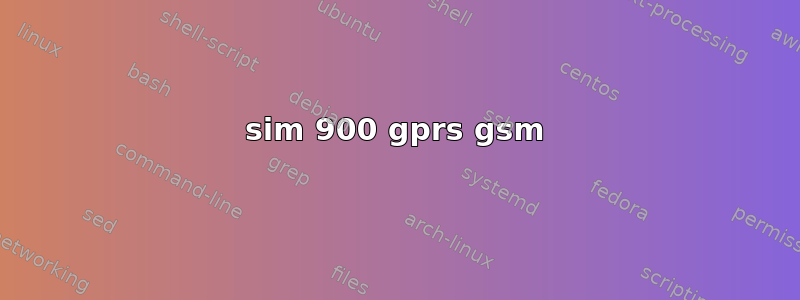 sim 900 gprs gsm