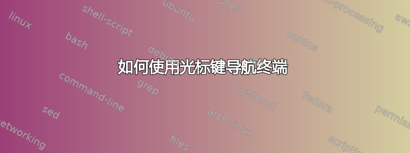 如何使用光标键导航终端