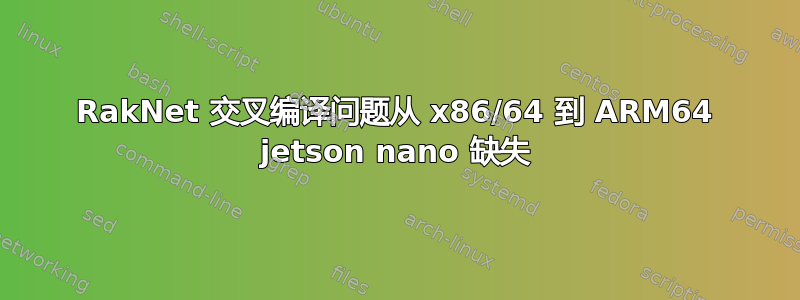 RakNet 交叉编译问题从 x86/64 到 ARM64 jetson nano 缺失