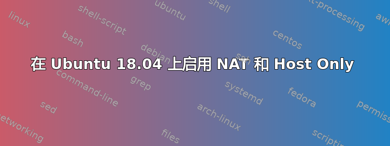 在 Ubuntu 18.04 上启用 NAT 和 Host Only