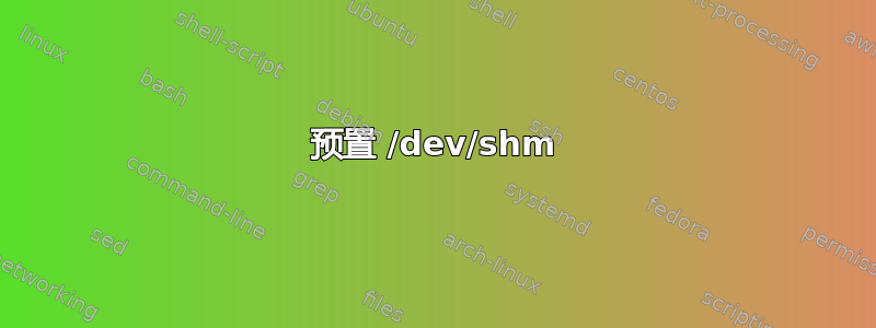 预置 /dev/shm