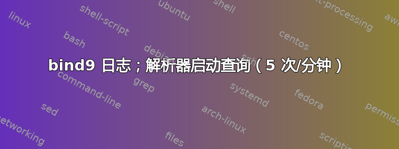 bind9 日志；解析器启动查询（5 次/分钟）