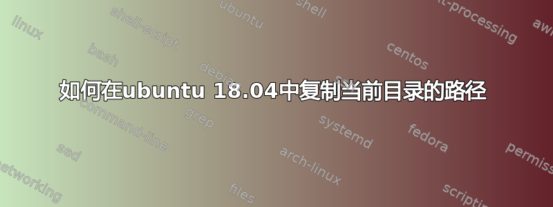 如何在ubuntu 18.04中复制当前目录的路径