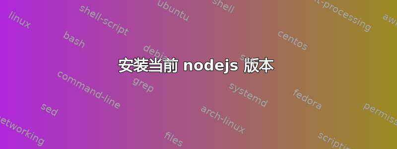 安装当前 nodejs 版本