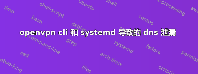 openvpn cli 和 systemd 导致的 dns 泄漏