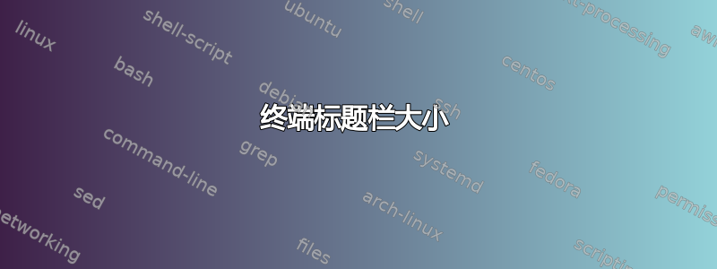 终端标题栏大小