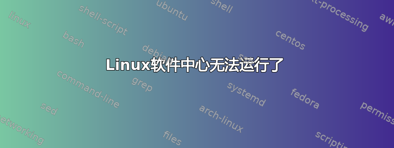 Linux软件中心无法运行了