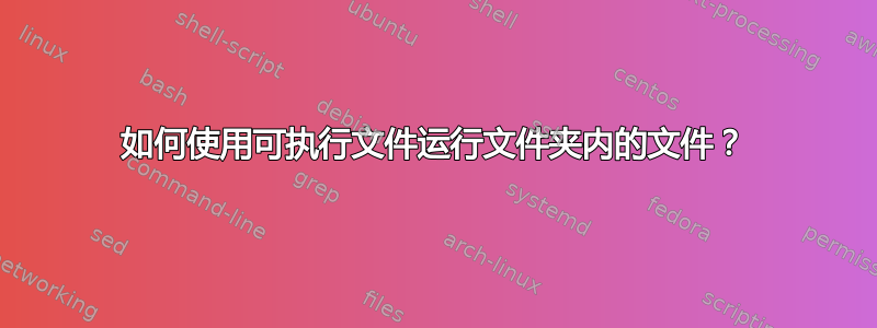 如何使用可执行文件运行文件夹内的文件？