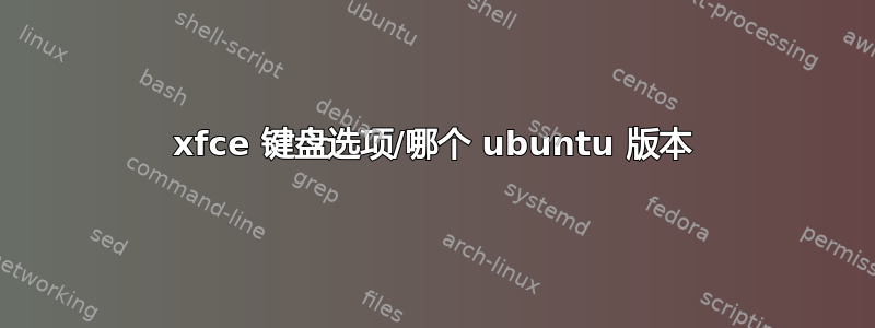 xfce 键盘选项/哪个 ubuntu 版本