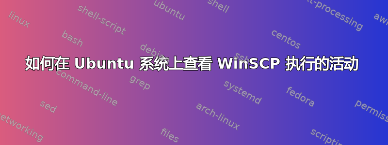 如何在 Ubuntu 系统上查看 WinSCP 执行的活动