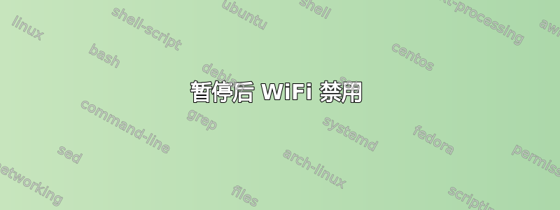 暂停后 WiFi 禁用