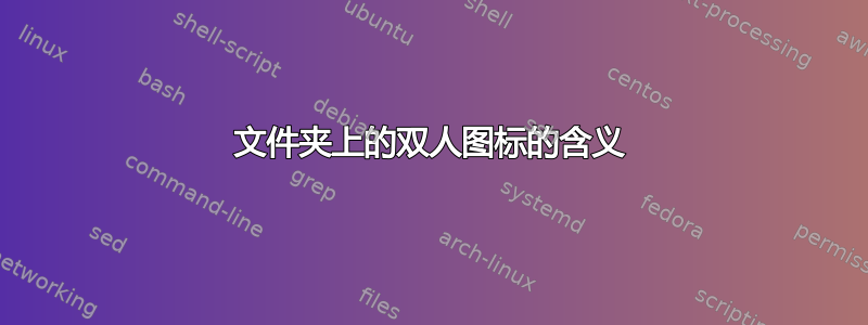 文件夹上的双人图标的含义