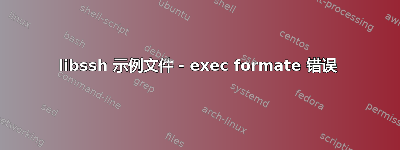 libssh 示例文件 - exec formate 错误