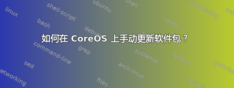 如何在 CoreOS 上手动更新软件包？