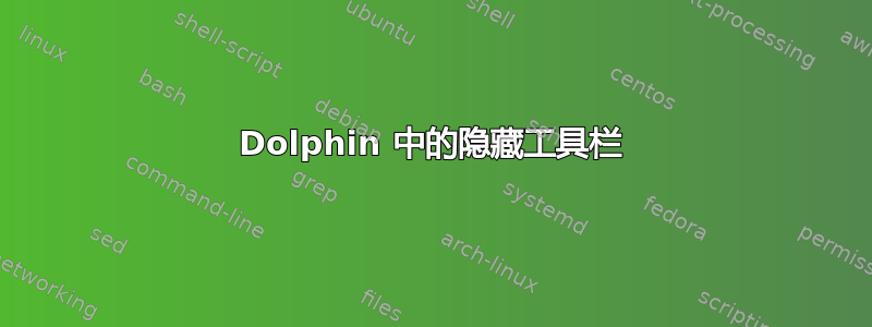 Dolphin 中的隐藏工具栏