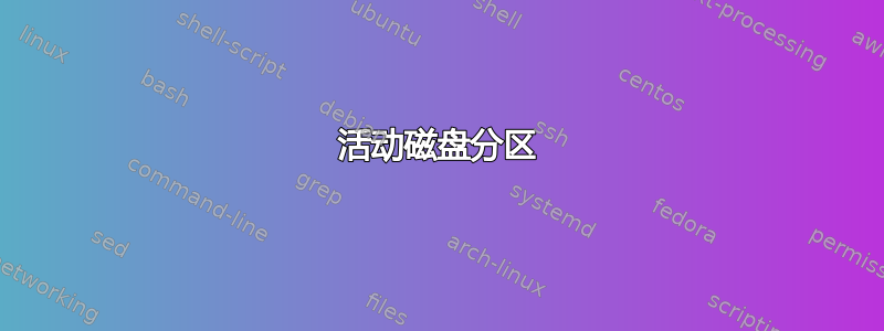 活动磁盘分区