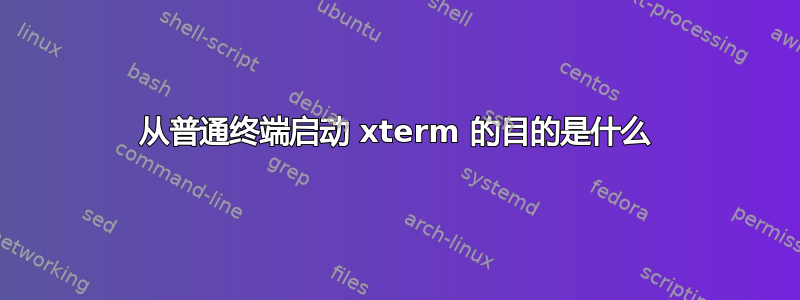 从普通终端启动 xterm 的目的是什么