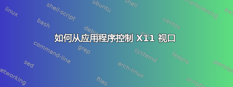 如何从应用程序控制 X11 视口