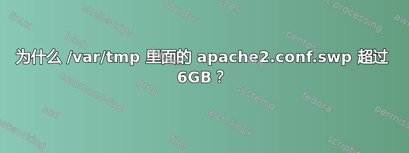 为什么 /var/tmp 里面的 apache2.conf.swp 超过 6GB？