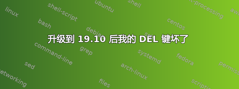 升级到 19.10 后我的 DEL 键坏了