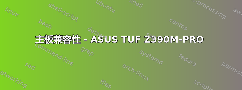 主板兼容性 - ASUS TUF Z390M-PRO