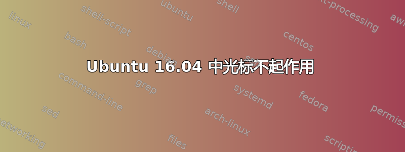 Ubuntu 16.04 中光标不起作用