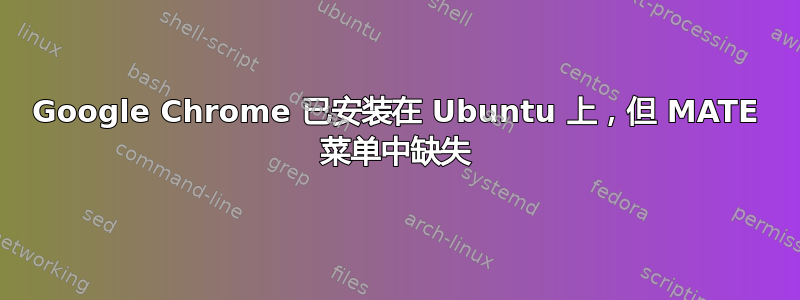 Google Chrome 已安装在 Ubuntu 上，但 MATE 菜单中缺失